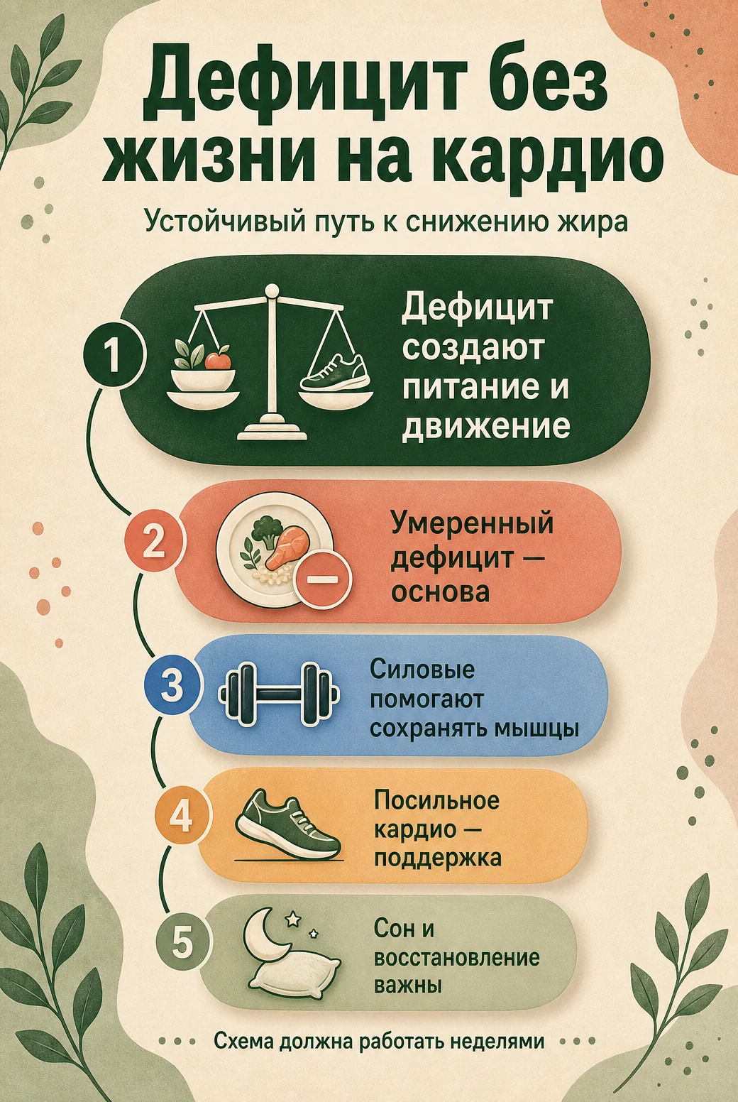 Дефицит калорий: питание или кардио?