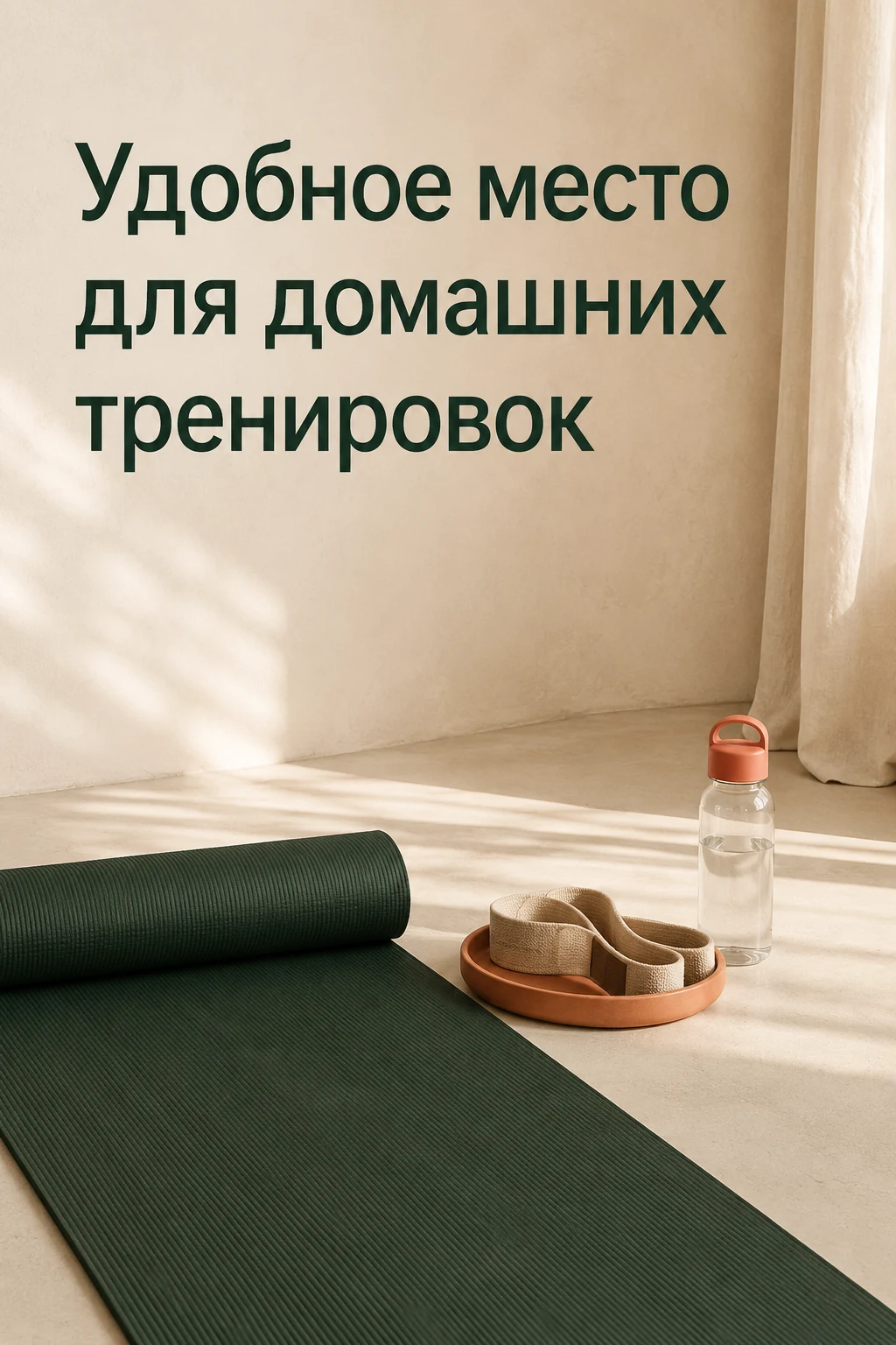 Домашняя тренировка начинается не с силы воли, а с удобного места