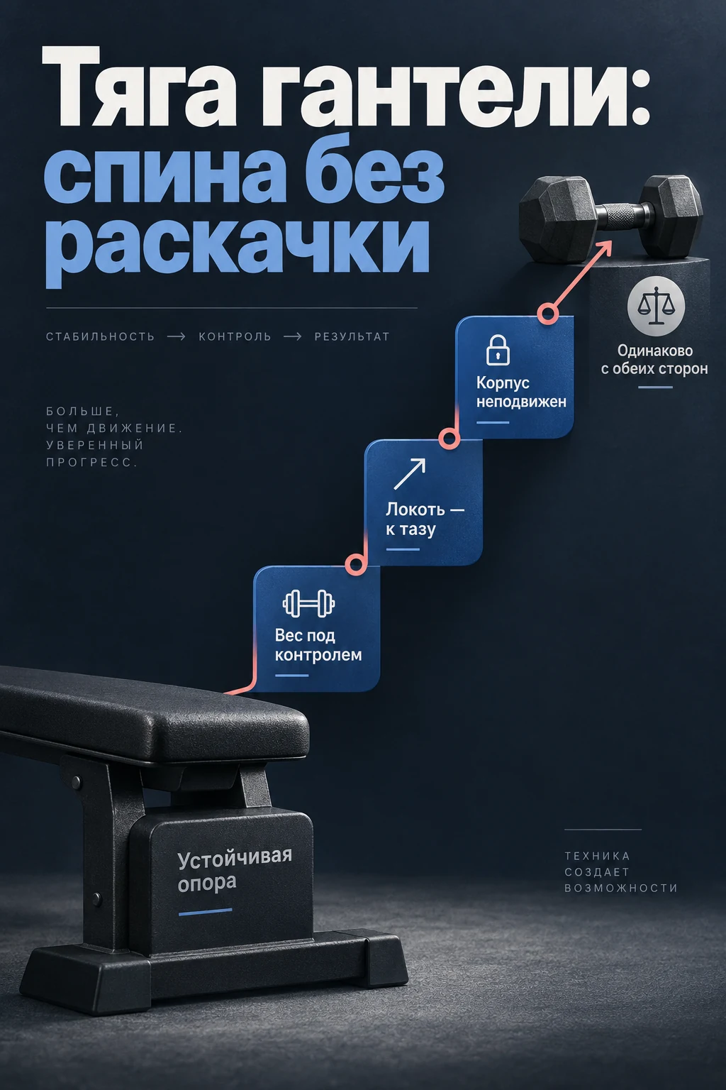 Тяга гантели в наклоне: как нагрузить спину, а не раскачать корпус