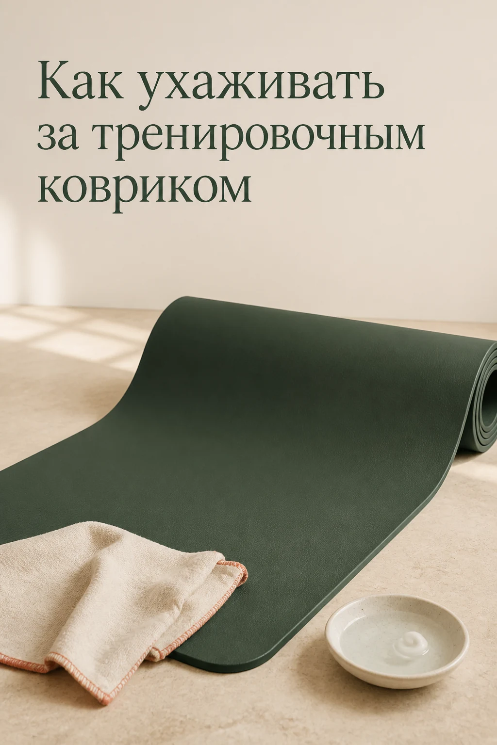 Как ухаживать за ковриком для тренировок, чтобы он не скользил и служил дольше